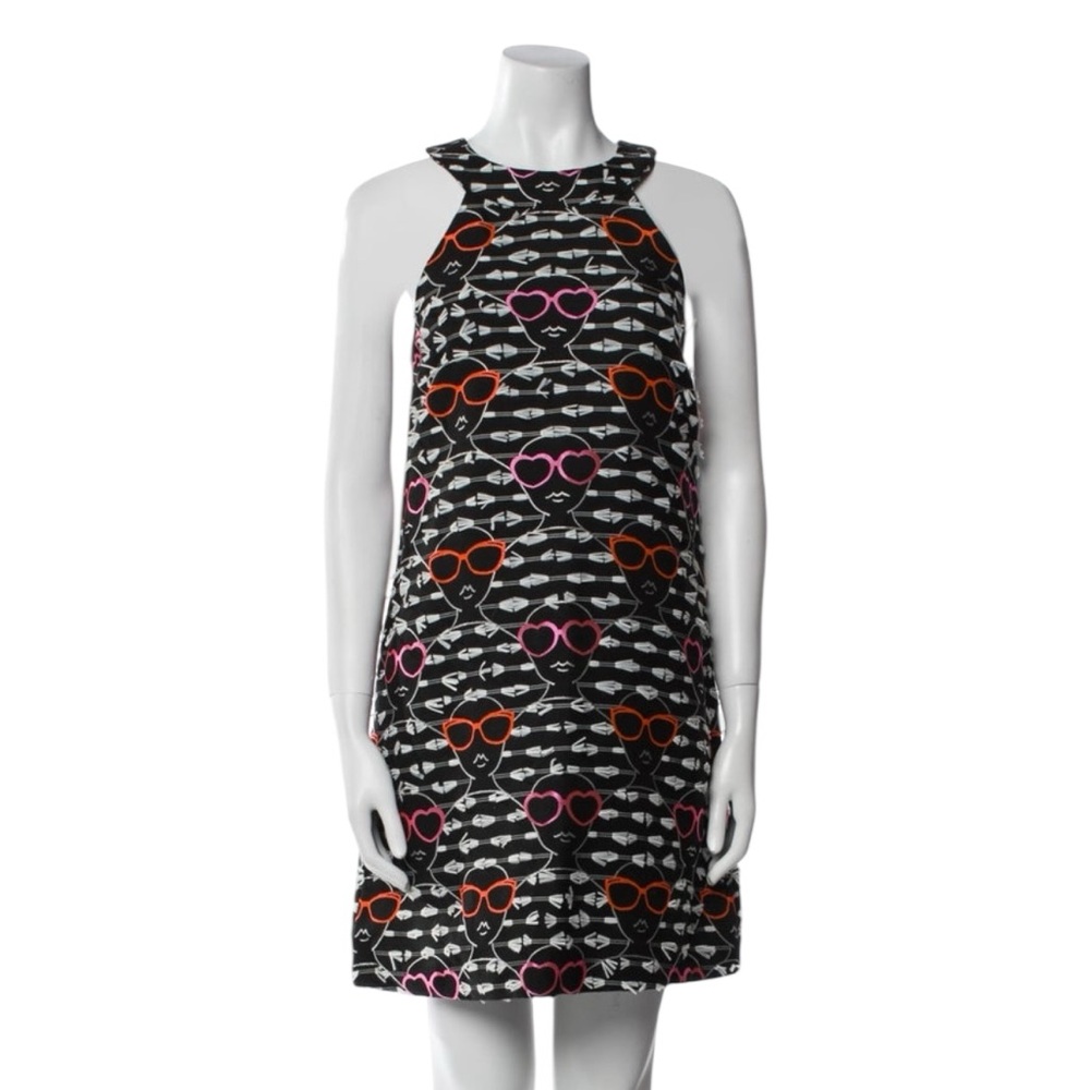 🤍 NWOT Fringe and Sunglasses Patterned Novelty Dress